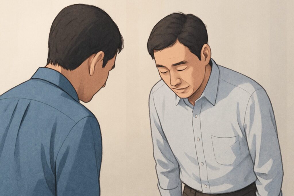 丁寧な間合いから始まる日本の挨拶