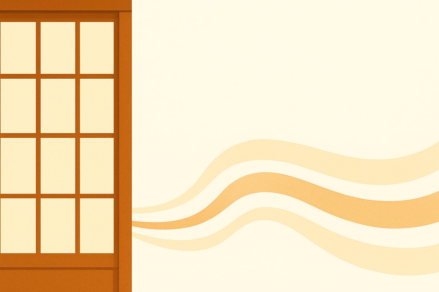 日本の伝統的な障子と漂う煙で表現された匂いの広がりと境界線の概念